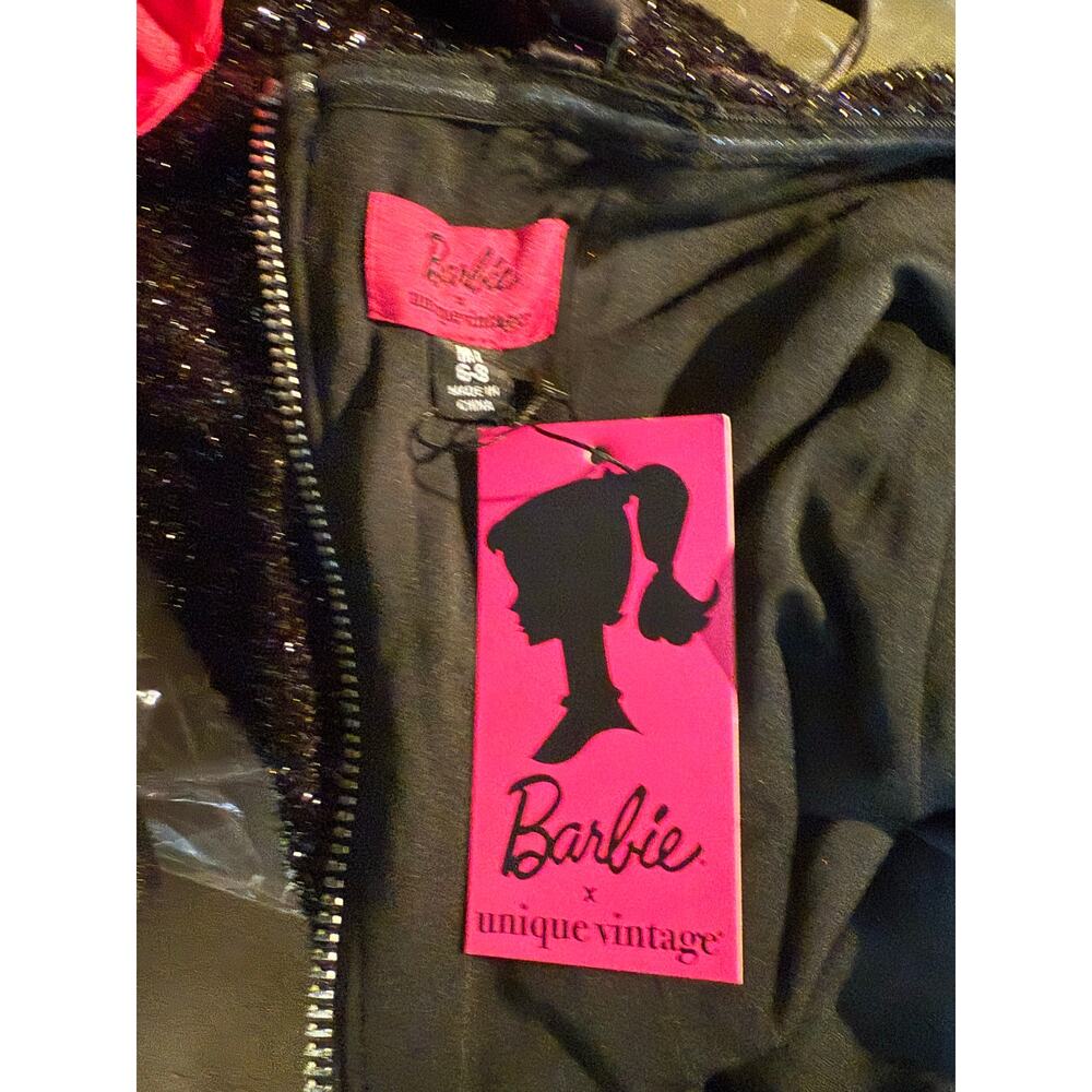 Unique Vintage Barbie Solo In The Spotlight Black Sparkle Strapless Gown M NWT - Picture 13 of 14